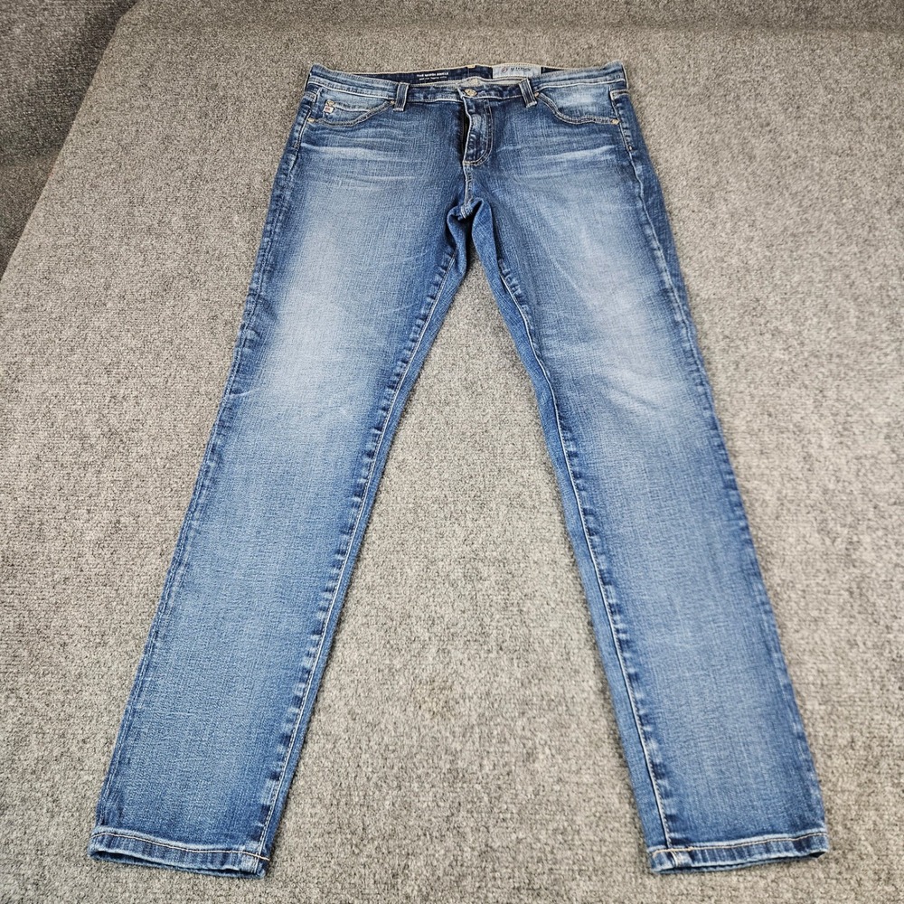 AG Adriano Goldschmied The Middi Ankle Mid Rise Legging Jeans Blue‎ 32R